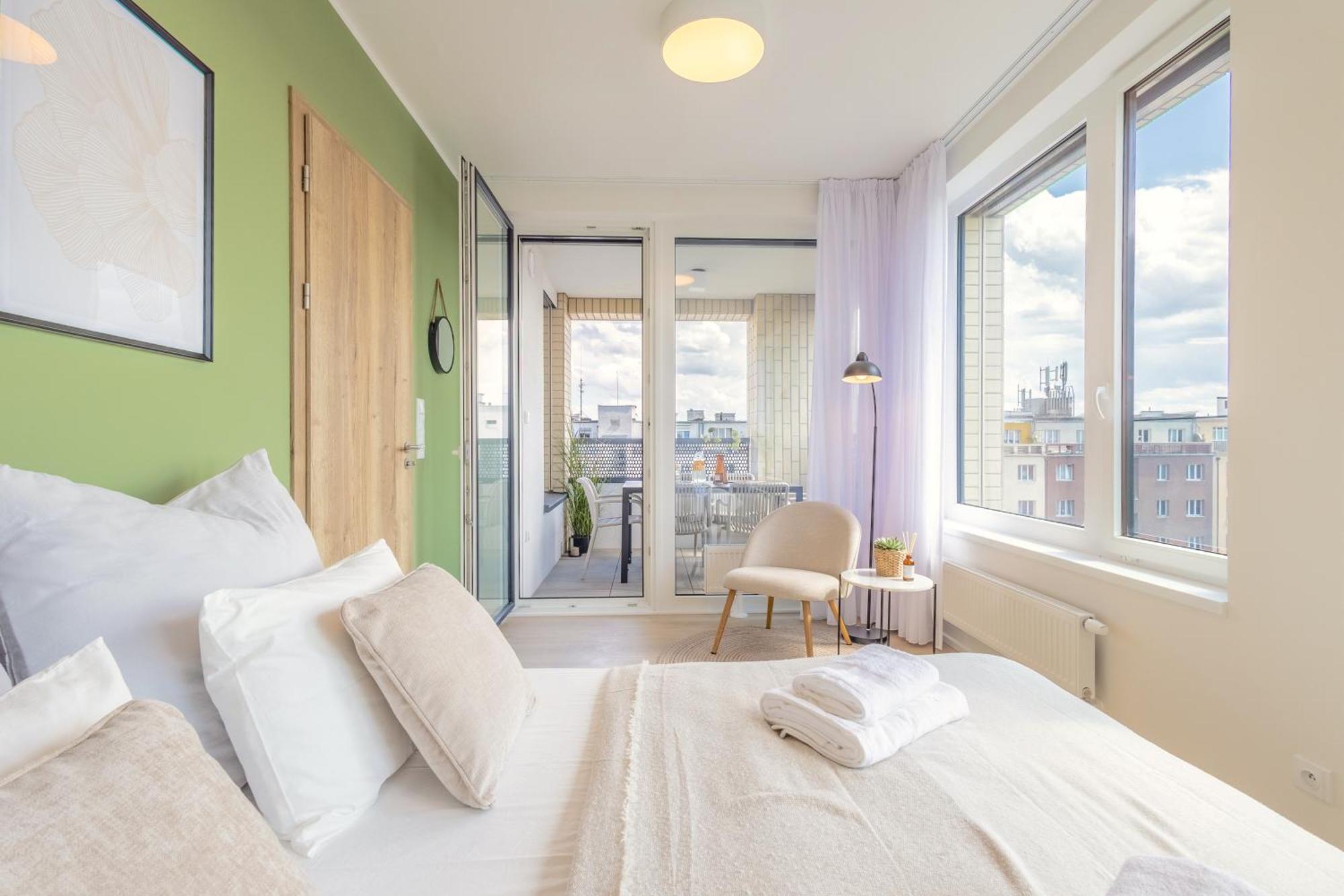 דירות Bright 2Br - 7Th Floor, Balcony, Free Parking By Gravity פראג מראה חיצוני תמונה